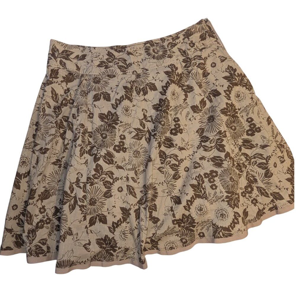 100% Cotton Neutral Floral Skirt - Picture 4 of 7
